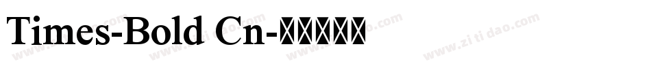 Times-Bold Cn字体转换